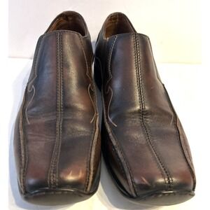 Kickers Mens Brown Leather Loafers shoes Portugal Vtg Beetles Size 42‎